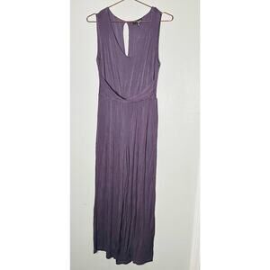 B Collection Bobeau Sleeveless Grey Wide Pant Leg Jumpsuit Size Extra Small